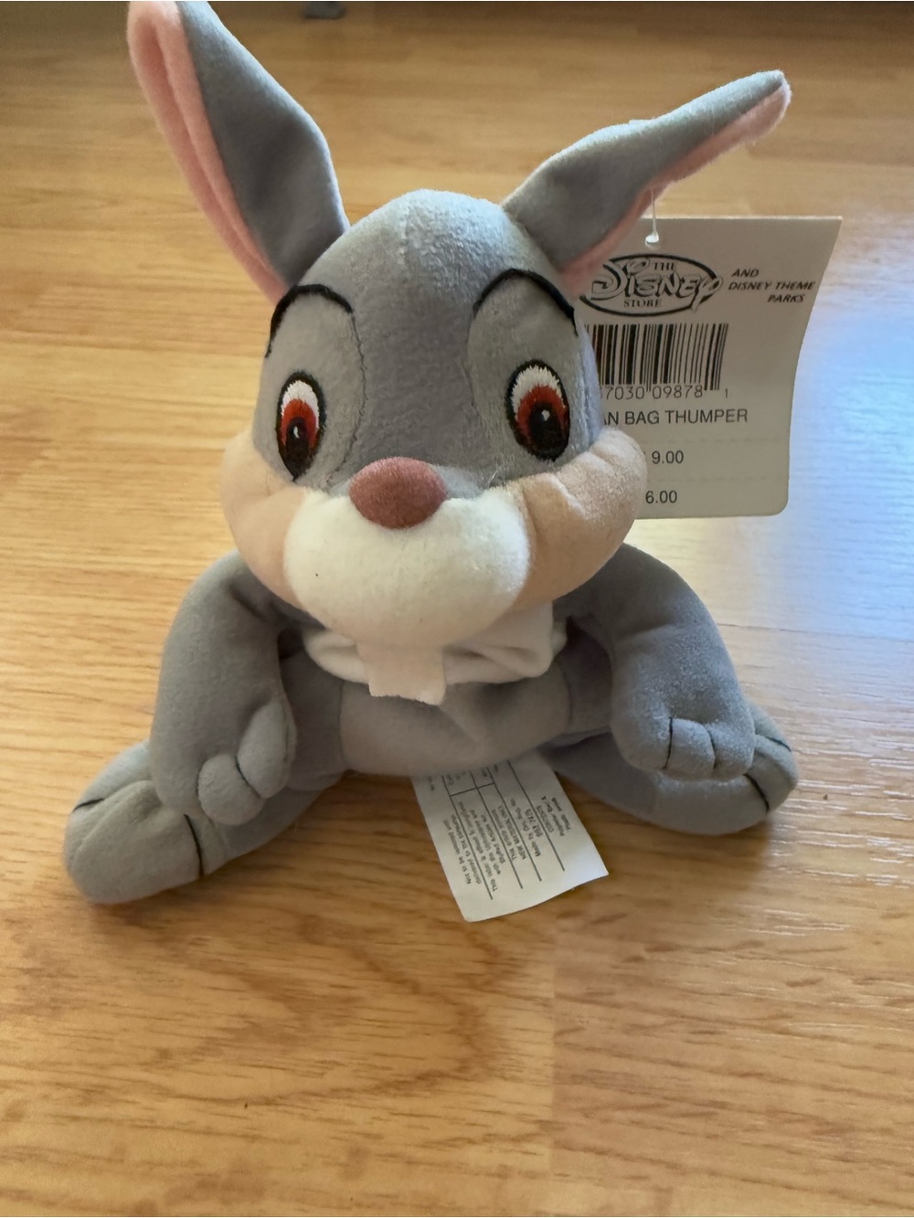 NWT Vintage Disney Store Thumper Mini Bean Bag Plush Bambi